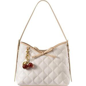 White Purse for Women – Soft Leather Quilted Hobo Handbag Crossbody Shoulder Bag